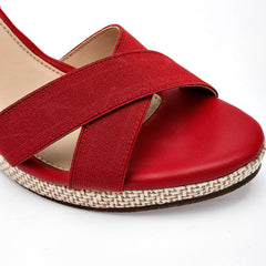 Sandalia cuña para Mujer marca Been Class Rojo cod. 141130