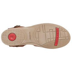 Sandalia artesanal de piel para Mujer marca Yondeer Beige cod. 76656