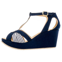 Sandalia para Mujer marca Fratta Azul Marino cod. 80135