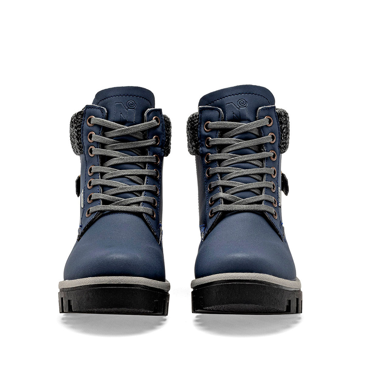Botas azules con agujeta gris Bycasino X Botín para mujer