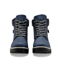 Botas azules con agujeta gris Bycasino X Botín para mujer