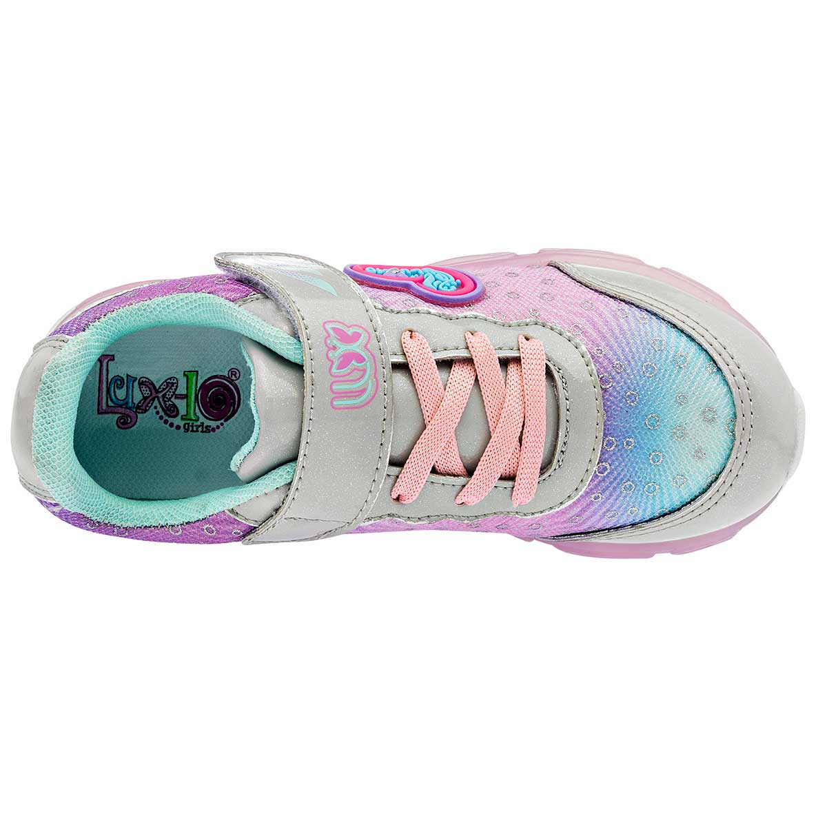 Lux-10 Tenis urbano con agujetas rosas para niña