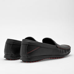 Negro Total Zapato tipo mocasín hombre, código 121368