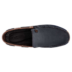 Negro Total Zapato mocasin casual  joven, código 87565